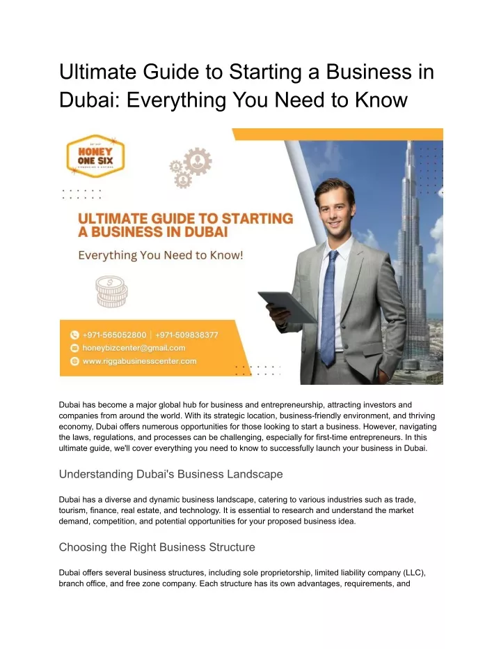 ultimate guide to starting a business in dubai