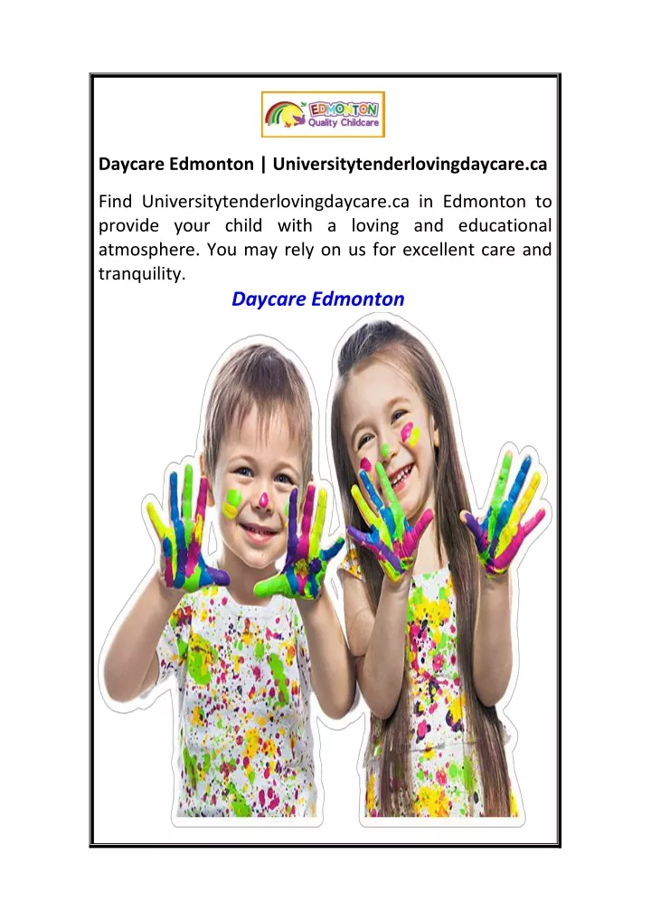 daycare edmonton universitytenderlovingdaycare ca