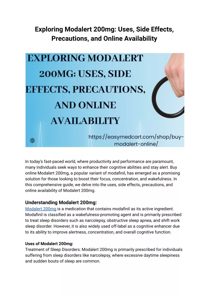 exploring modalert 200mg uses side effects