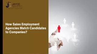 How Sales Employment Agencies Match Candidates to Companies?
