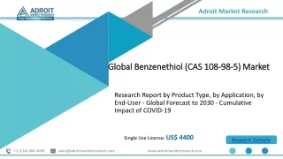 Benzenethiol (CAS 108-98-5) Market  Size, Company Insights, Scope & Analysis to