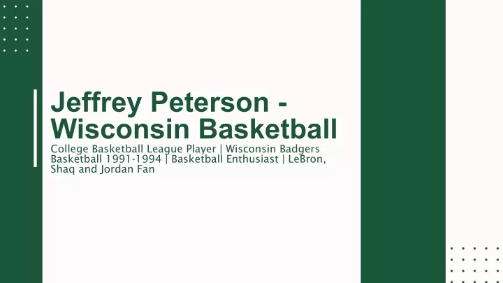 jeffrey peterson wisconsin basketball college