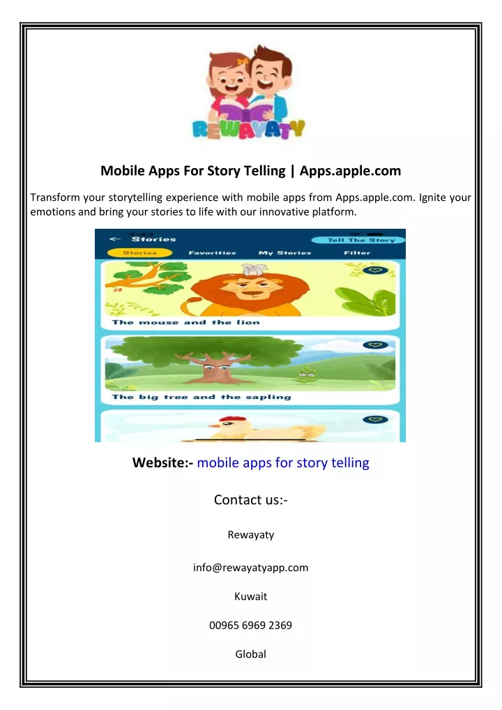 mobile apps for story telling apps apple com