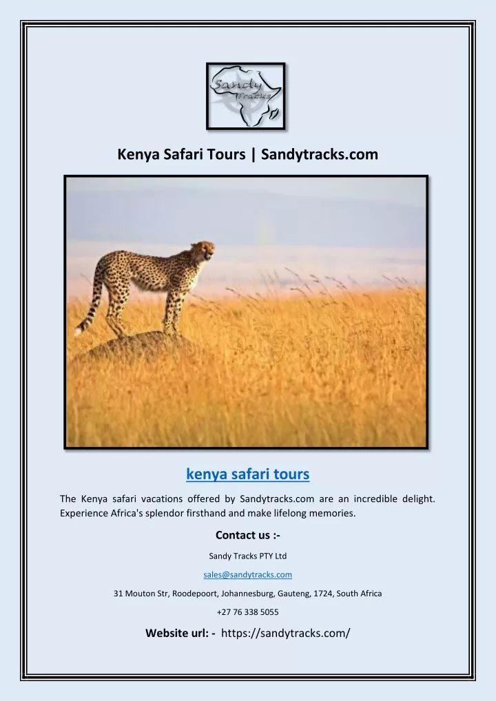kenya safari tours sandytracks com