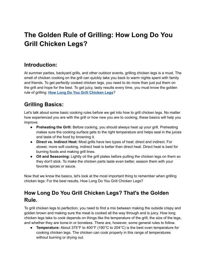 the golden rule of grilling how long do you grill