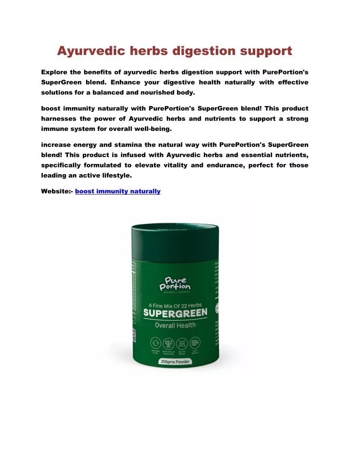 ayurvedic herbs digestion support