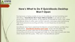 here s what to do if quickbooks desktop won t open