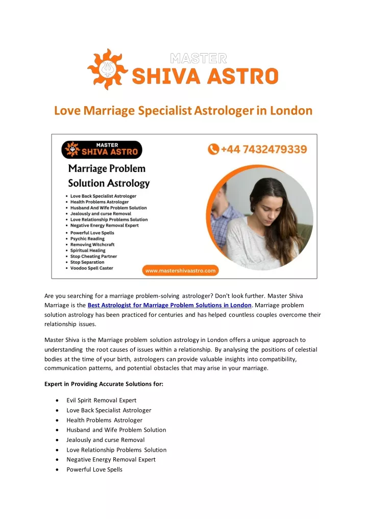 love marriage specialist astrologer in london