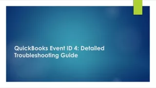 Troubleshooting QuickBooks Event ID Log Error 4  Complete Guide