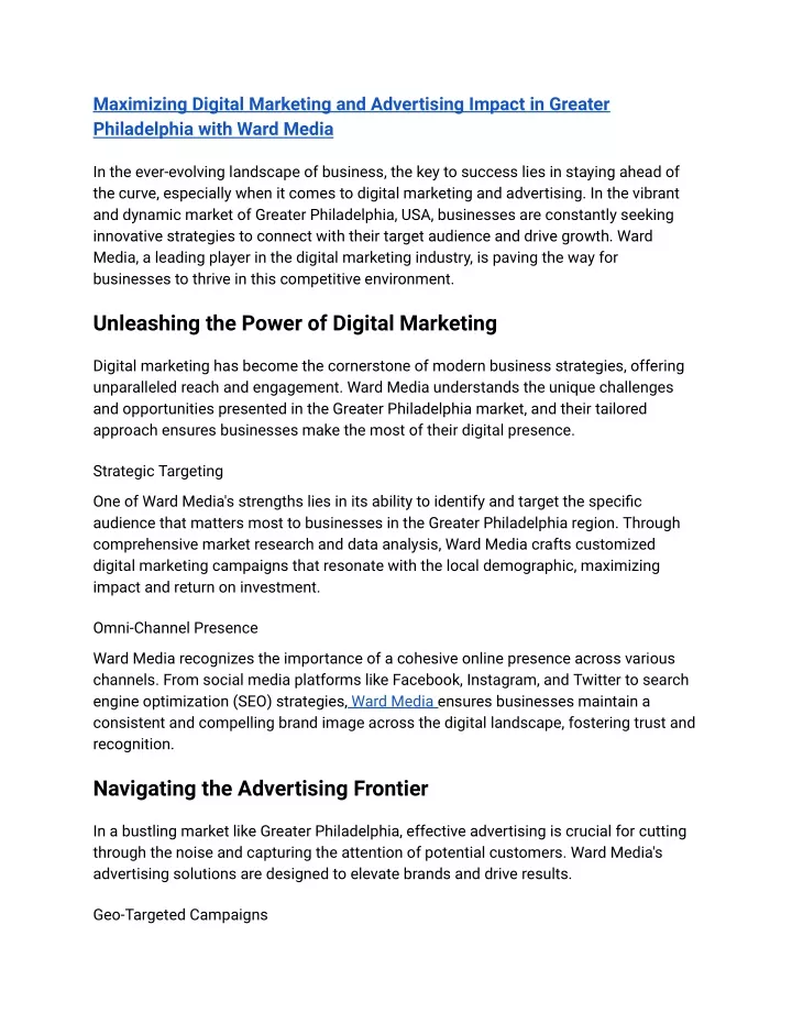 maximizing digital marketing and advertising