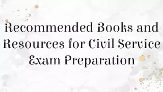 Recommended Books and Resources for Civil Service Exam Preparation (1)