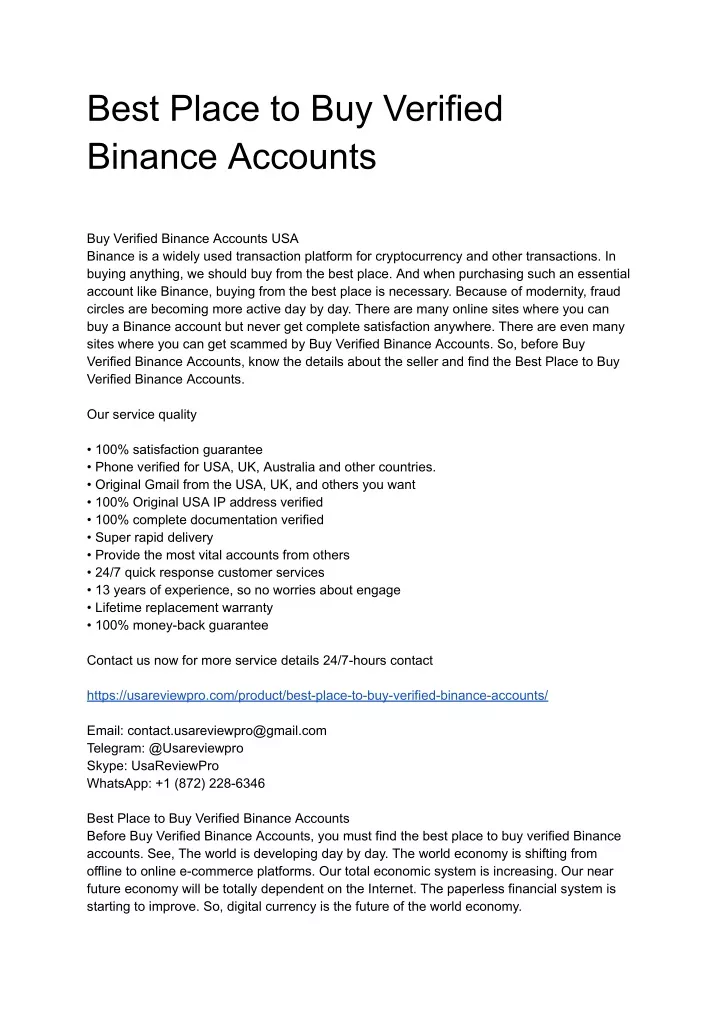 best place to buy verified binance accounts