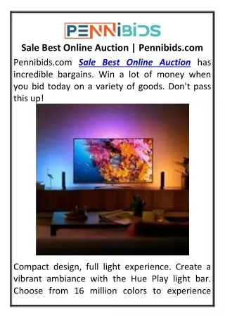 Sale Best Online Auction Pennibids.com