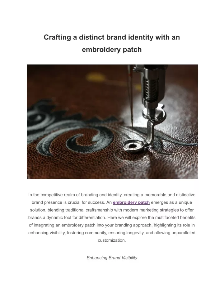 crafting a distinct brand identity with an