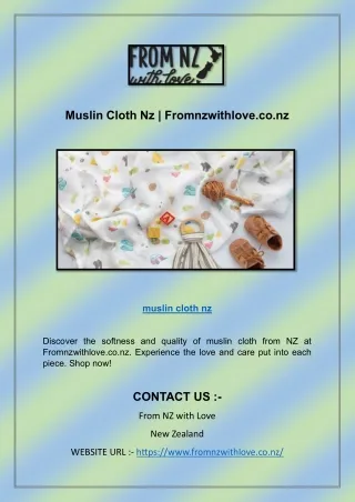 Muslin Cloth Nz | Fromnzwithlove.co.nz