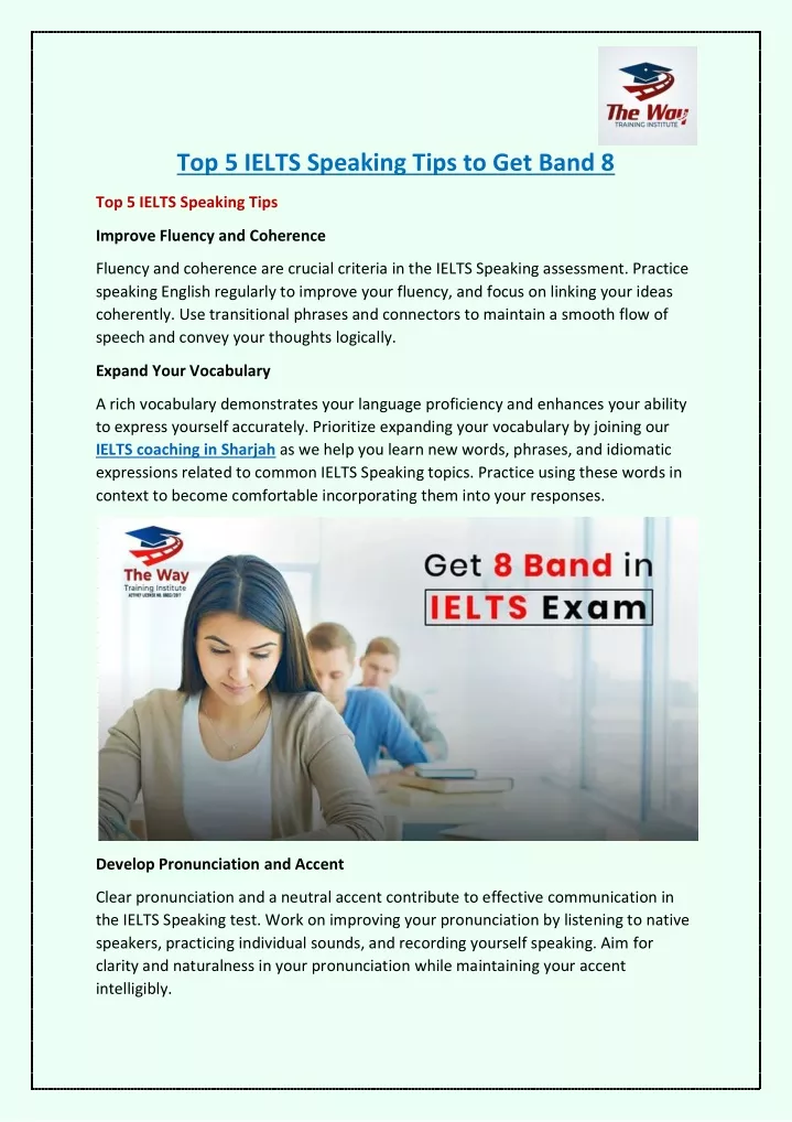 top 5 ielts speaking tips to get band 8