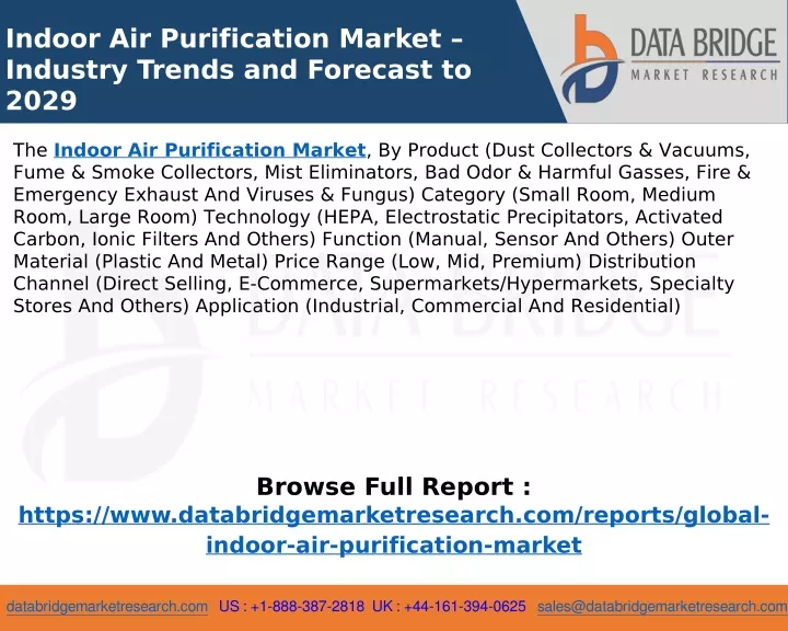 indoor air purification market industry trends
