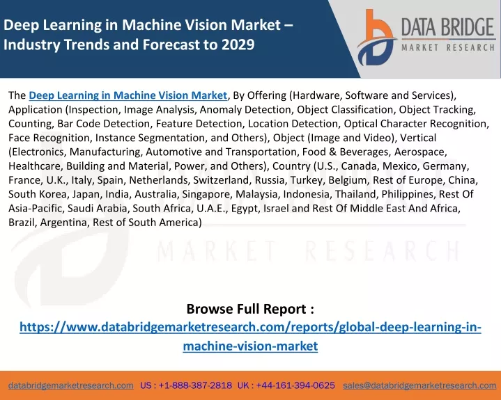 deep learning in machine vision market industry