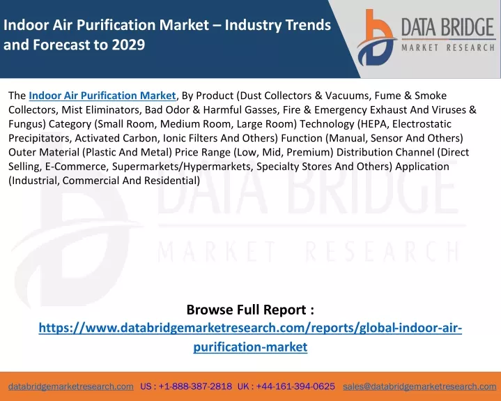 indoor air purification market industry trends