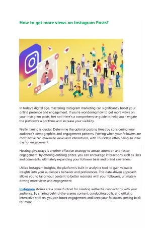 How to get more views on instagram posts?