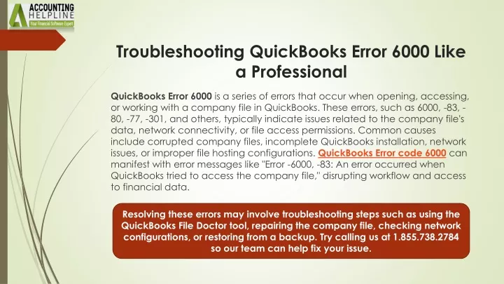 troubleshooting quickbooks error 6000 like a professional