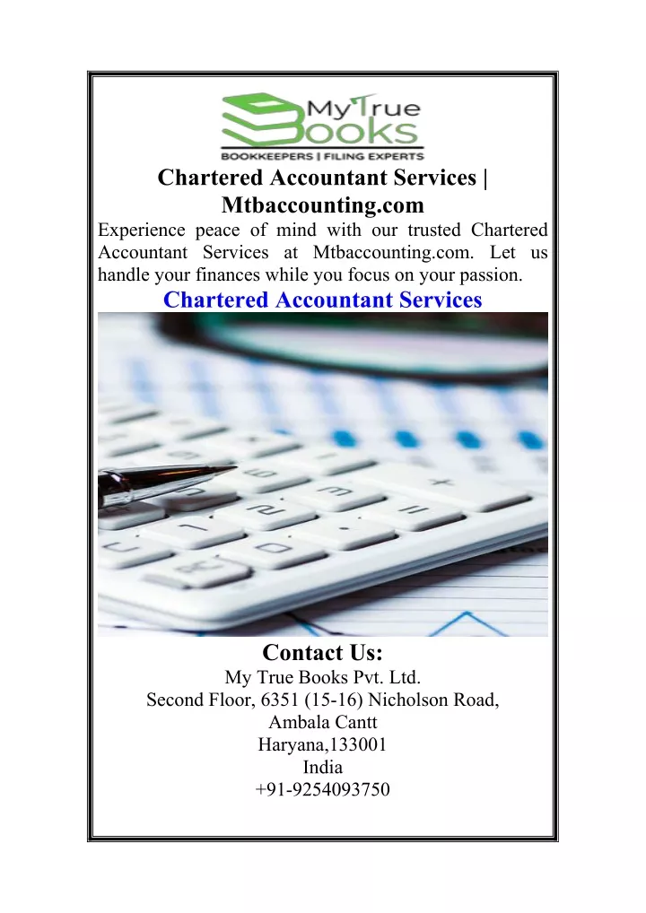 chartered accountant services mtbaccounting