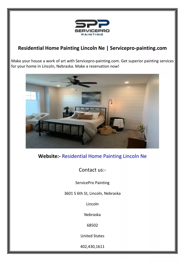 residential home painting lincoln ne servicepro