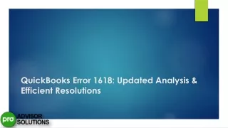 Troubleshoot QuickBooks Desktop Error 1618  Complete Guide