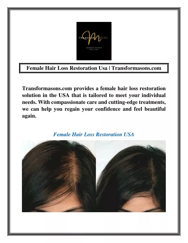 female hair loss restoration usa transformasons