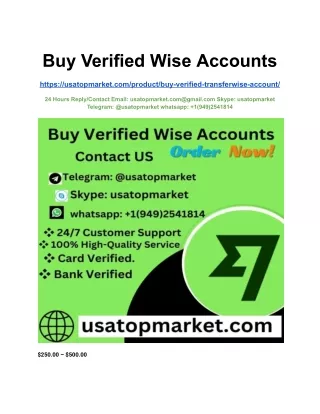 buy verified wise accounts