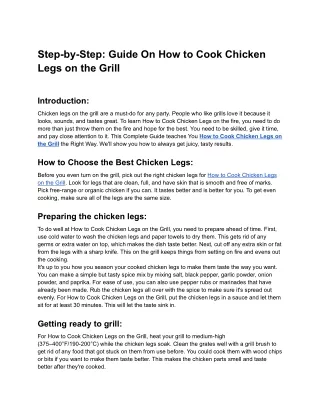 Step-by-Step_ Mastering How to Cook Chicken Legs on the Grill - Google Docs