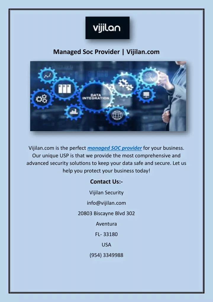 managed soc provider vijilan com