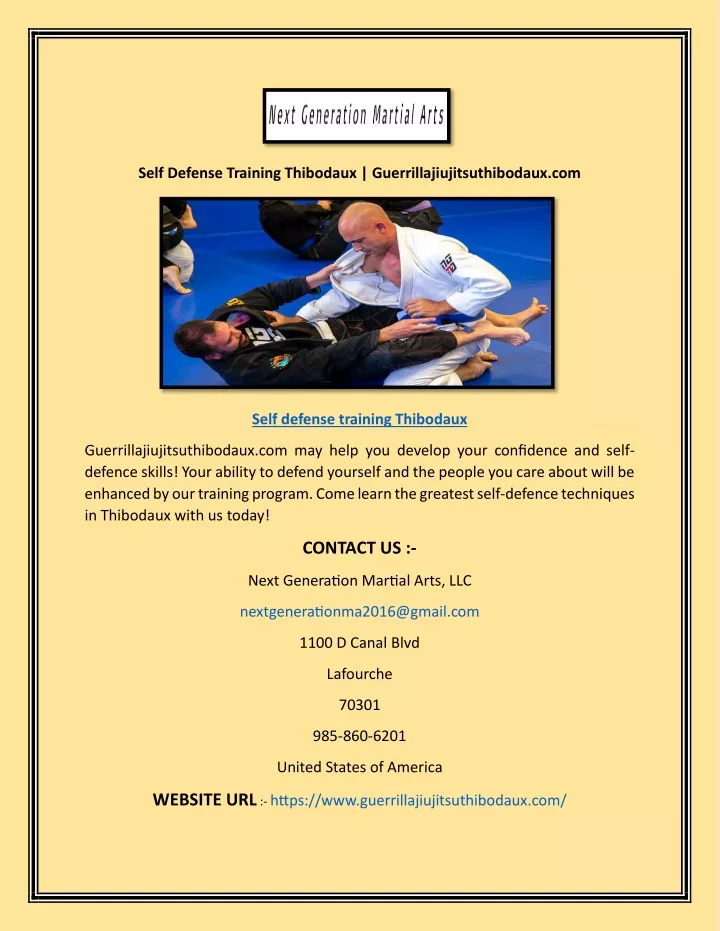 self defense training thibodaux