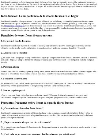 Razones para atestar tu casa de flores frescas