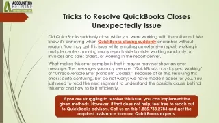 Troubleshoot QuickBooks Closing Suddenly: Expert Solutions