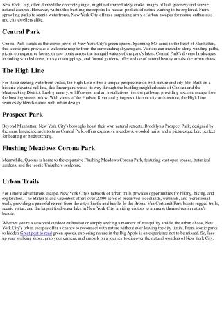 new york city often dubbed the concrete jungle