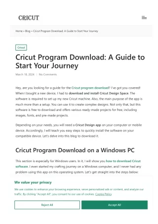 Cricut Program Download: A Guide to Start Your Journey