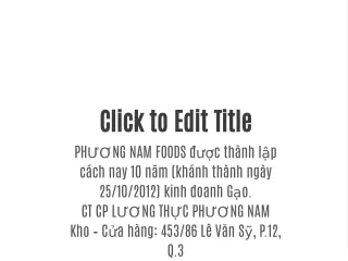 click to edit title ph ng nam foods