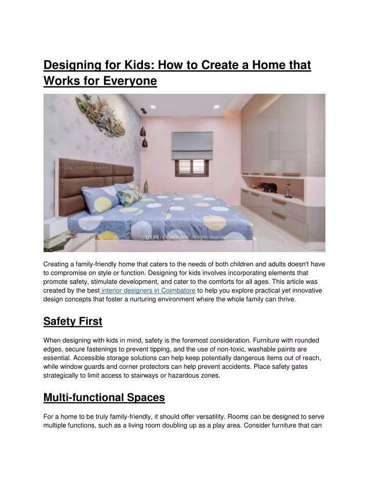 designing for kids how to create a home that