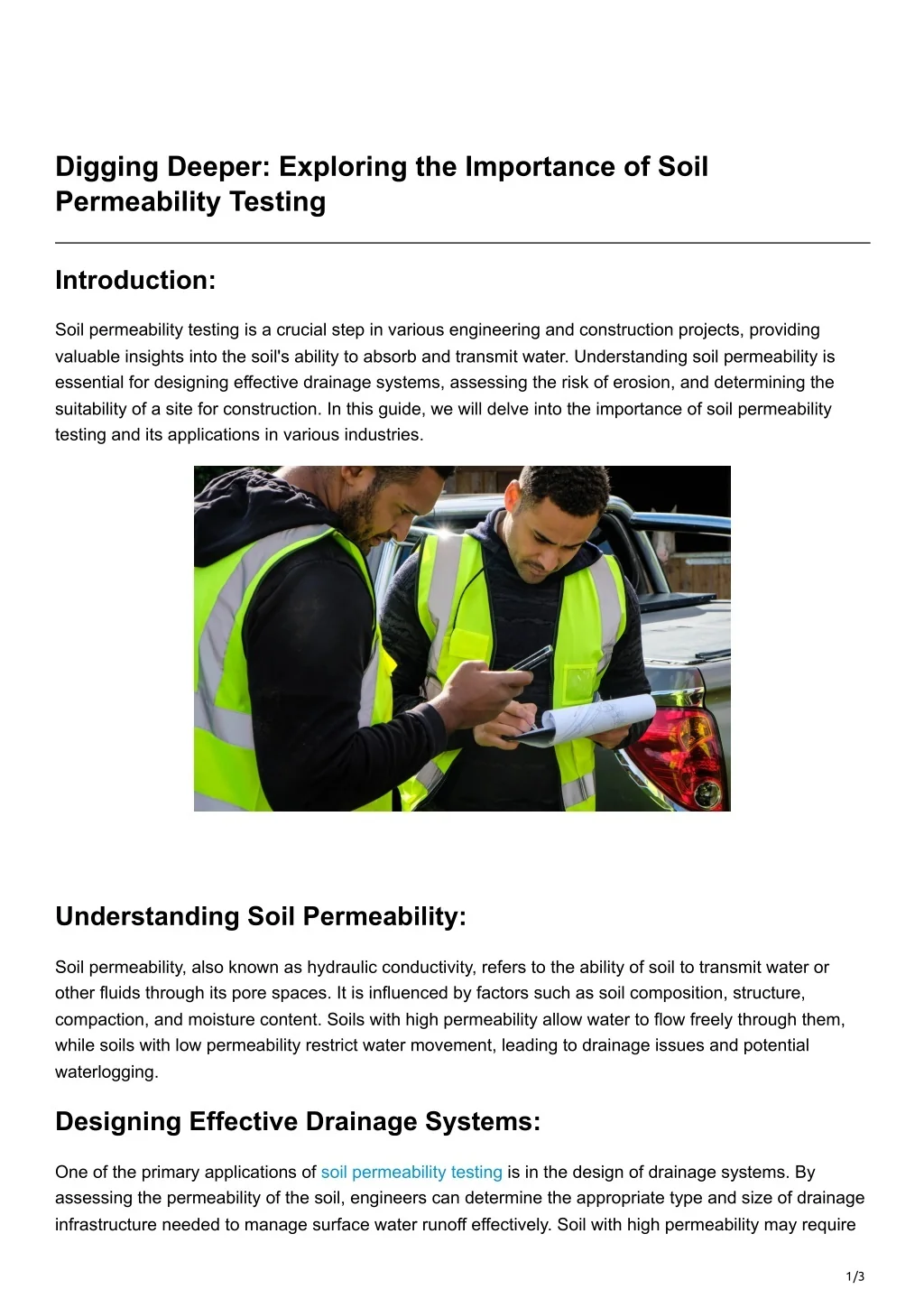 PPT - Digging Deeper Exploring the Importance of Soil Permeability ...