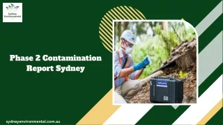 Phase 2 Contamination Report Sydney