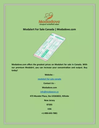 Modalert For Sale Canada  Modadove