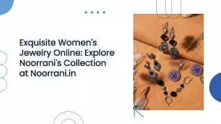 Dazzle and Delight: Noorrani's Women's Jewelry Collection Online