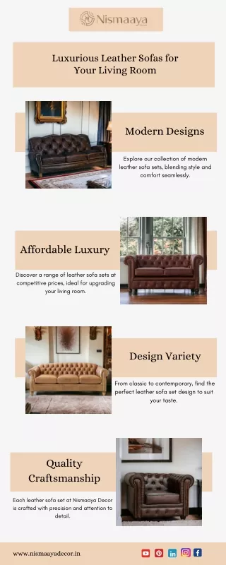 Luxurious Leather Sofas for Your Living Room