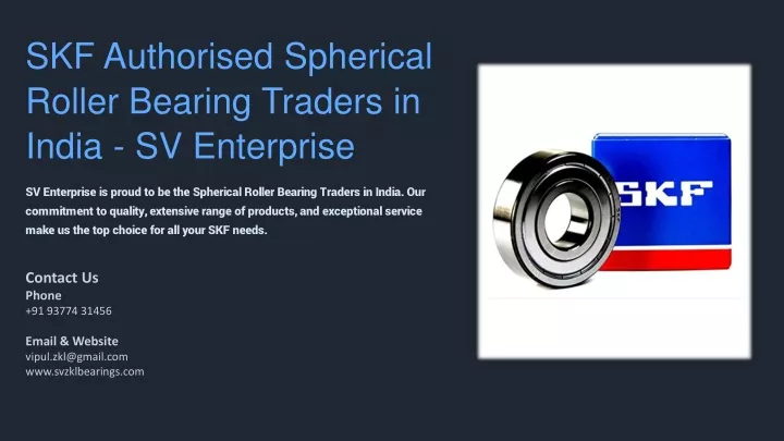 skf authorised spherical roller bearing traders