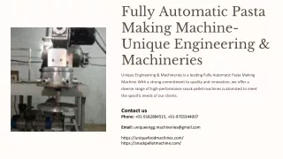 Fully Automatic Pasta Making Machine, Best Fully Automatic Pasta Making Machine