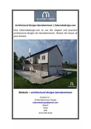 Architectural Designs Barndominium Esbarndodesign.com