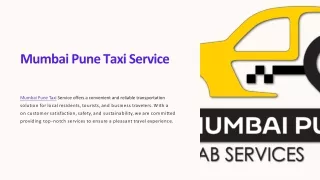 mumbai pune taxi service