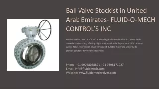 Ball Valve Stockist in United Arab Emirates, Best Ball Valve Stockist in United