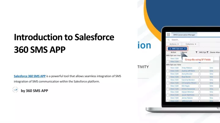 introduction to salesforce 360 sms app